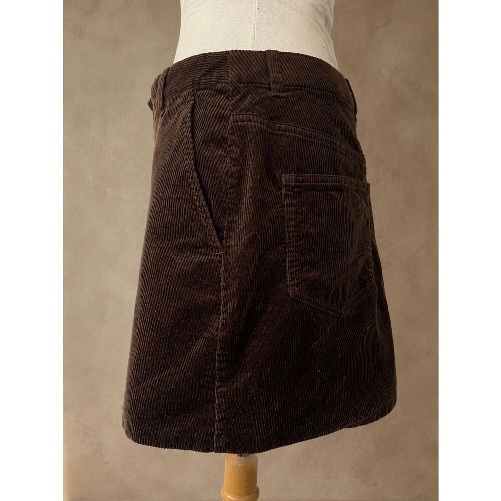 Uniqlo x Comptoir des Cotonniers Size L Corduroy Mini Skirt Brown A-Line - Picture 4 of 9